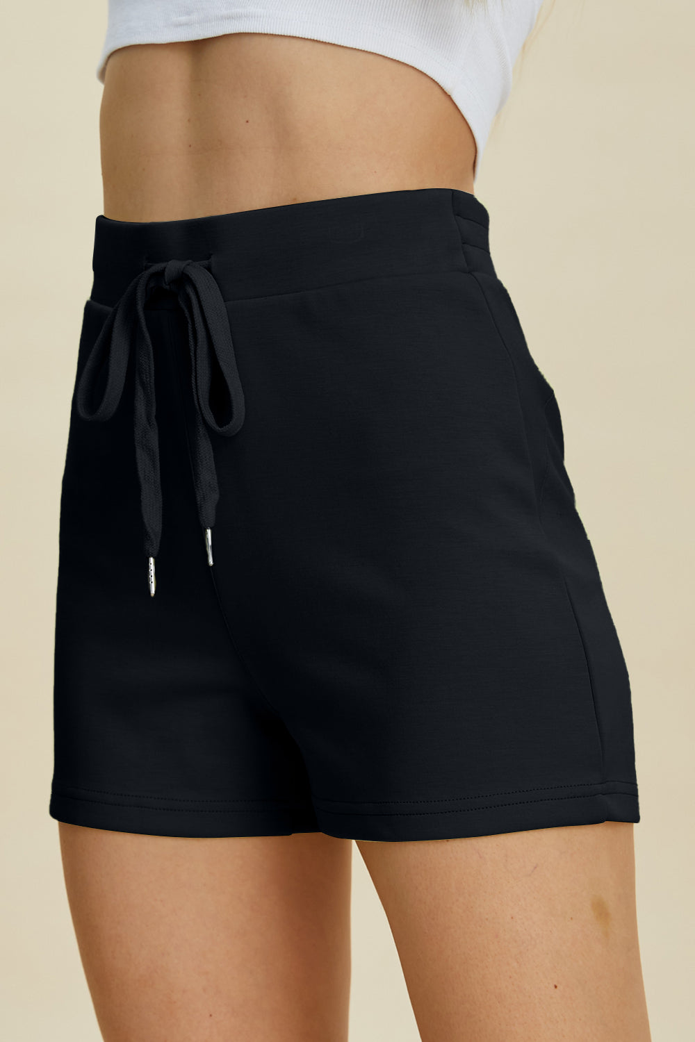 Basic Bae Full Size Air Scuba Drawstring High Waist Shorts | Includes Plus Size