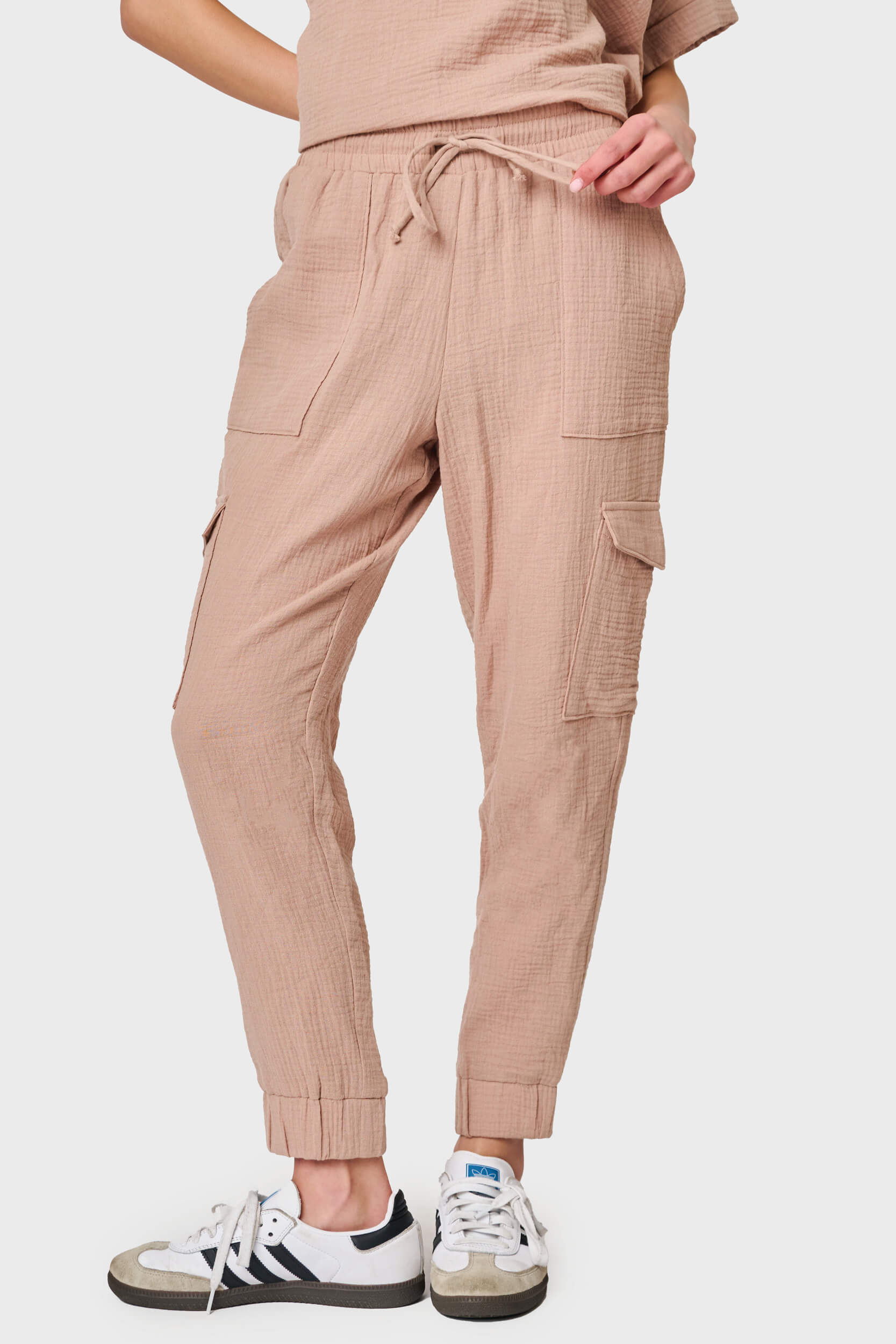 Essential Cotton Gauze Cargo Jogger