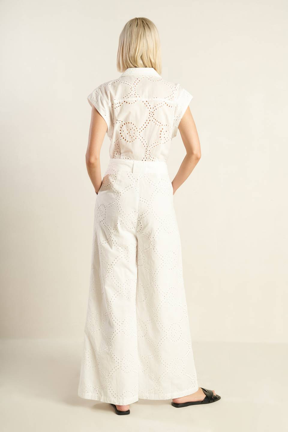 Know Better Woven Eyelet Jumpsuit