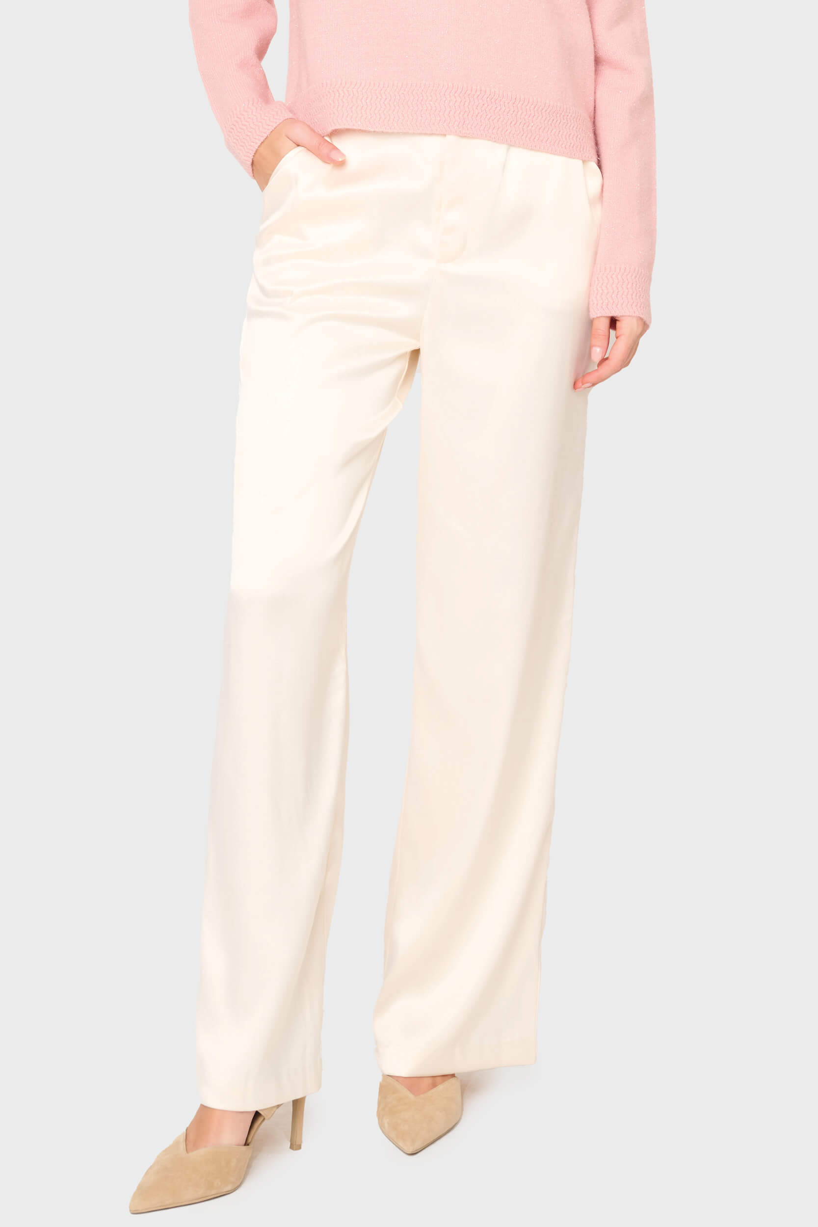 Stovepipe Satin Trouser