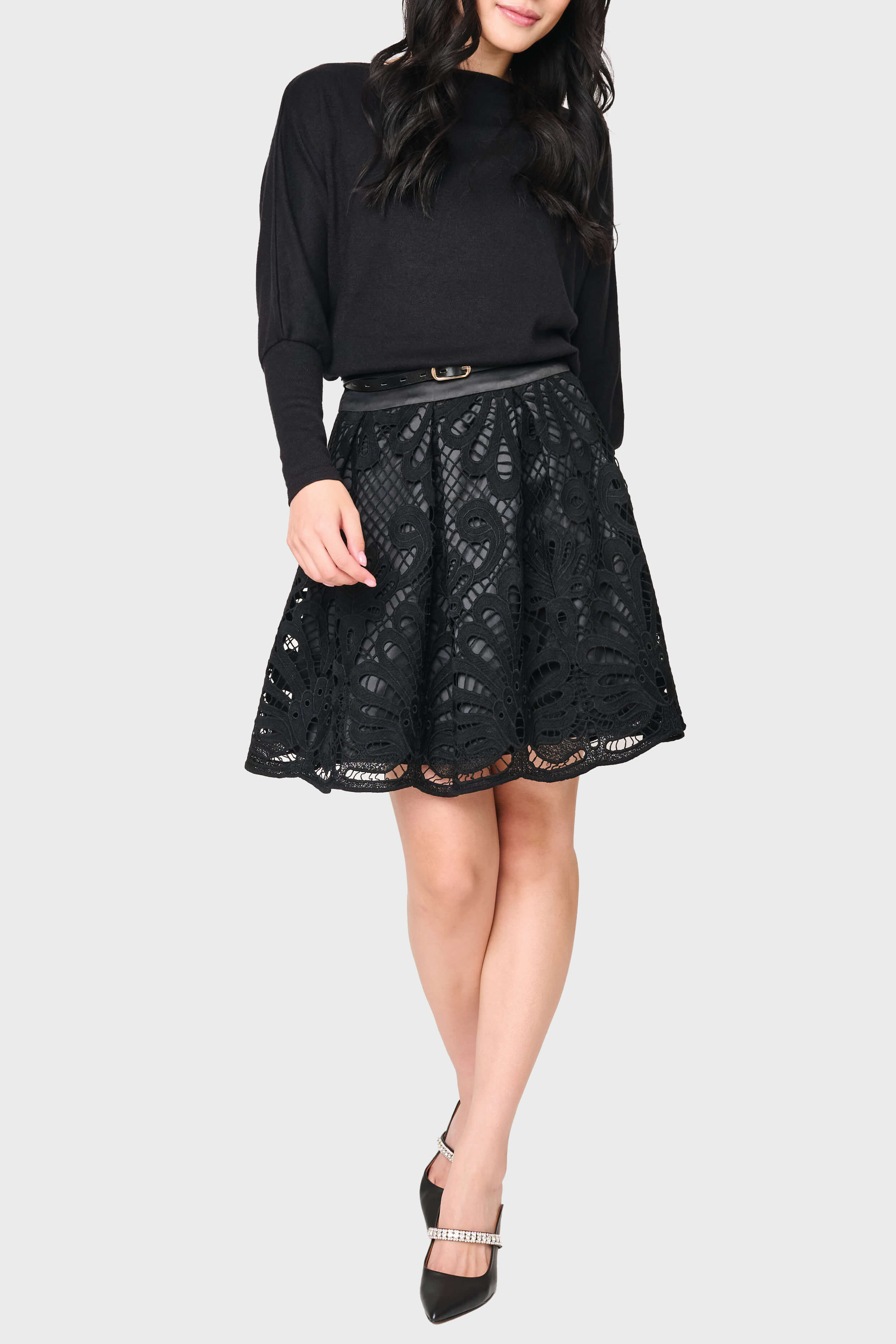 Lovely In Lace Box Pleat Skirt