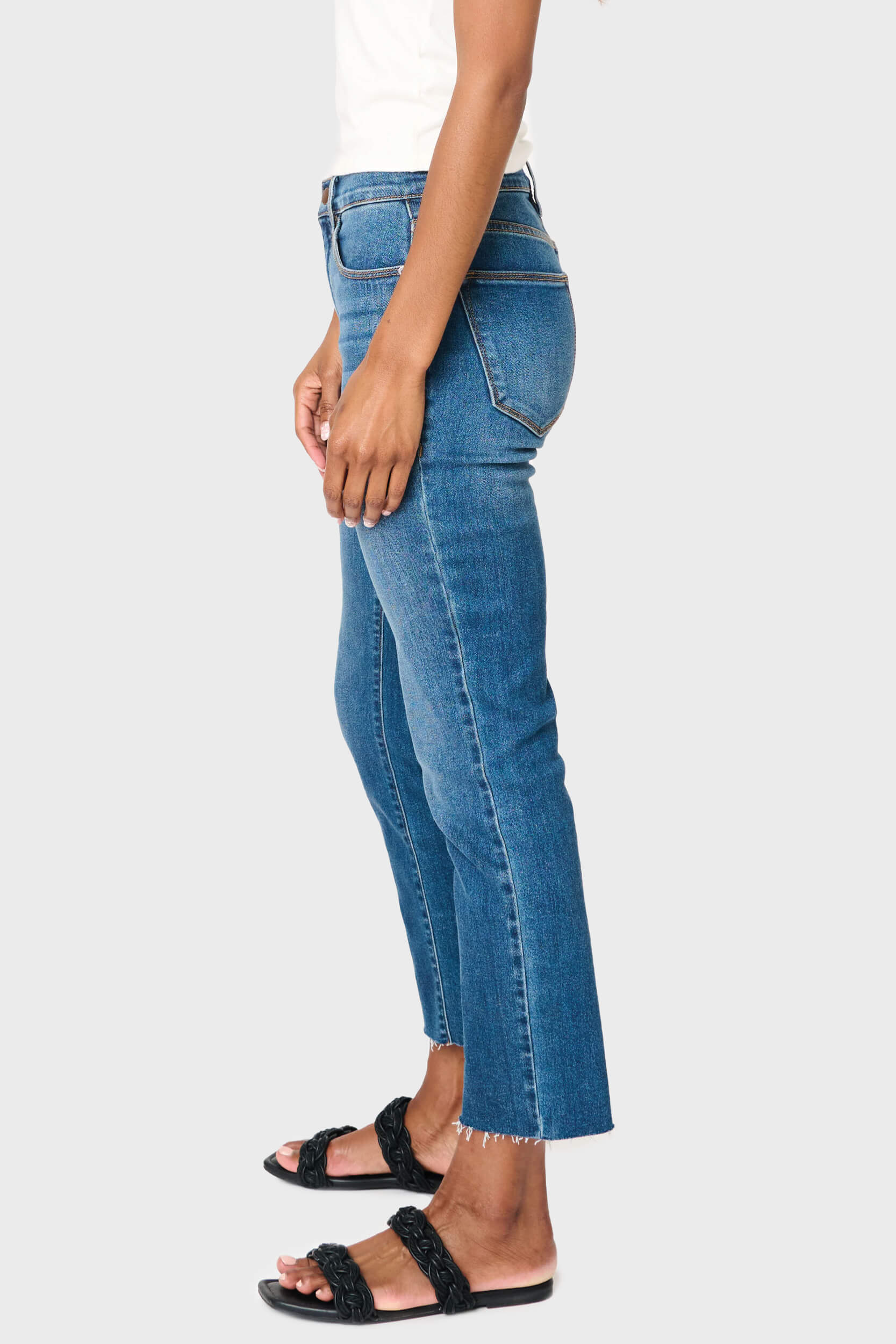 Essential Skinny Leg Denim With Raw Hem