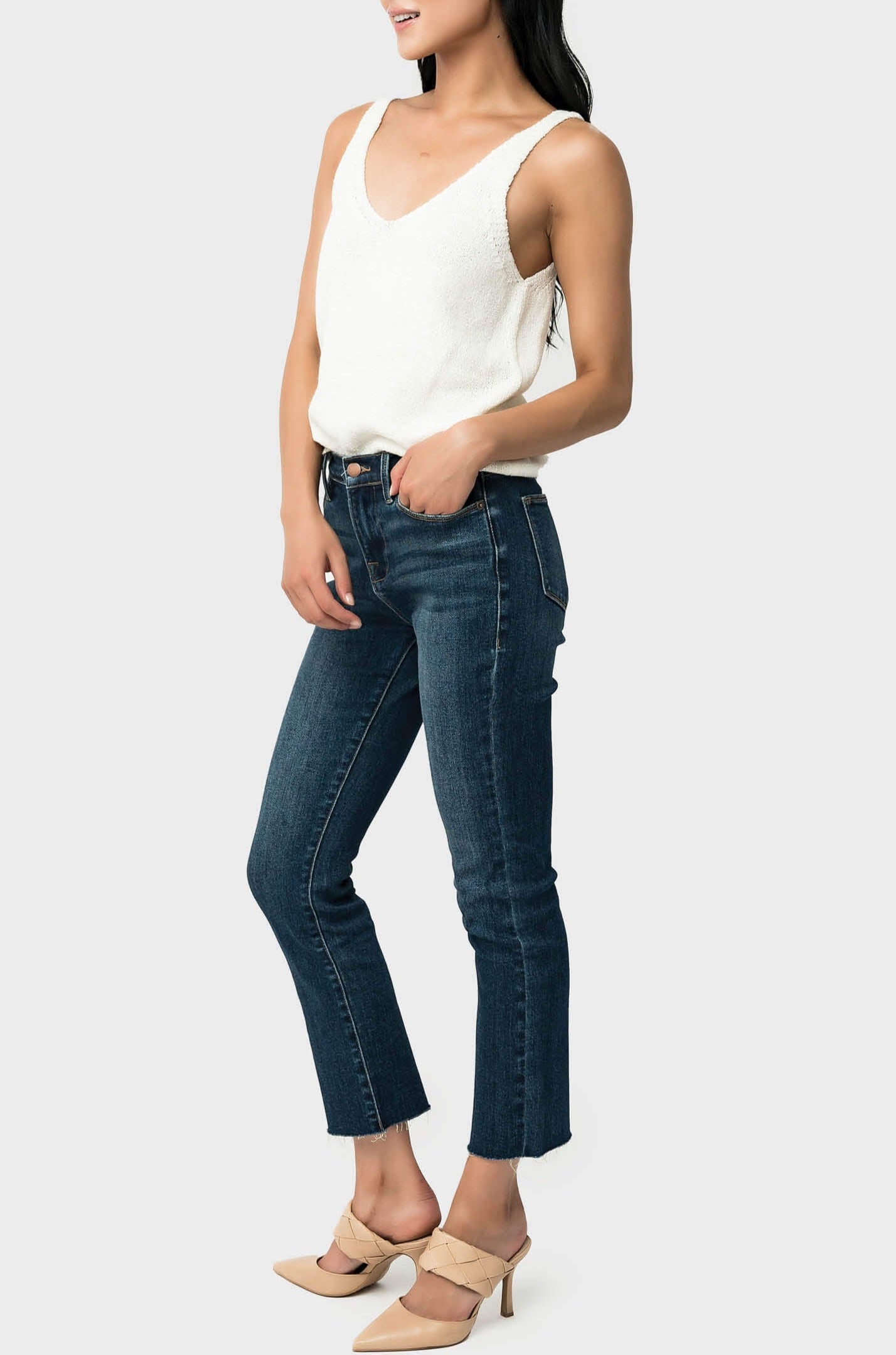 Essential Skinny Leg Denim With Raw Hem