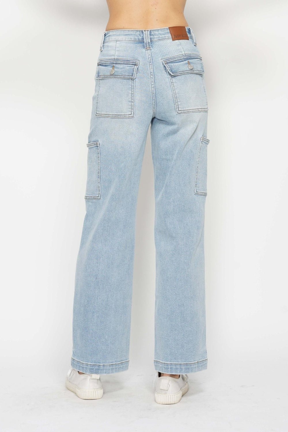 Judy Blue High Waist Straight Cargo Jeans | Includes Plus Size