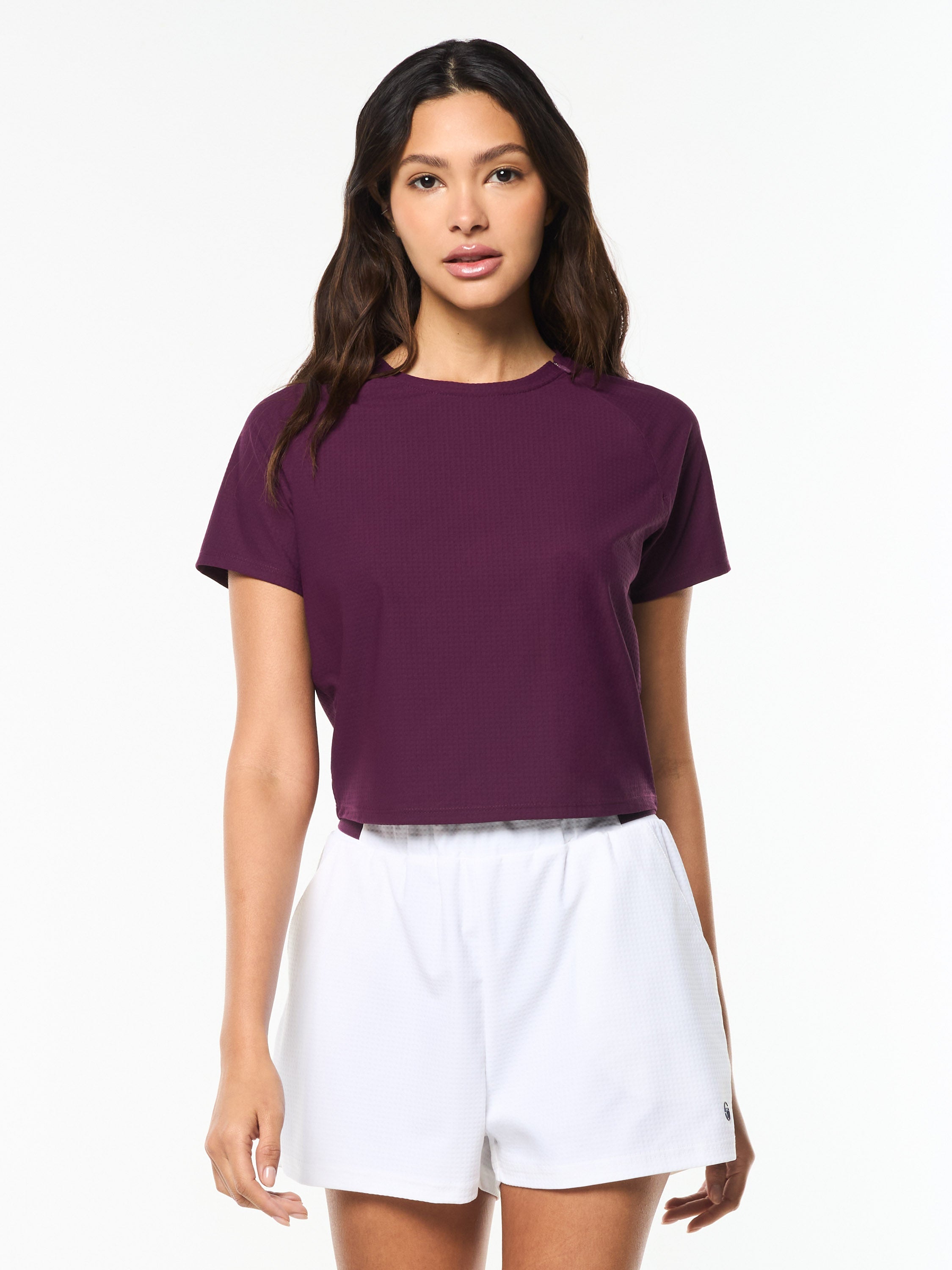 Eva Cropped Top- Potent Purple
