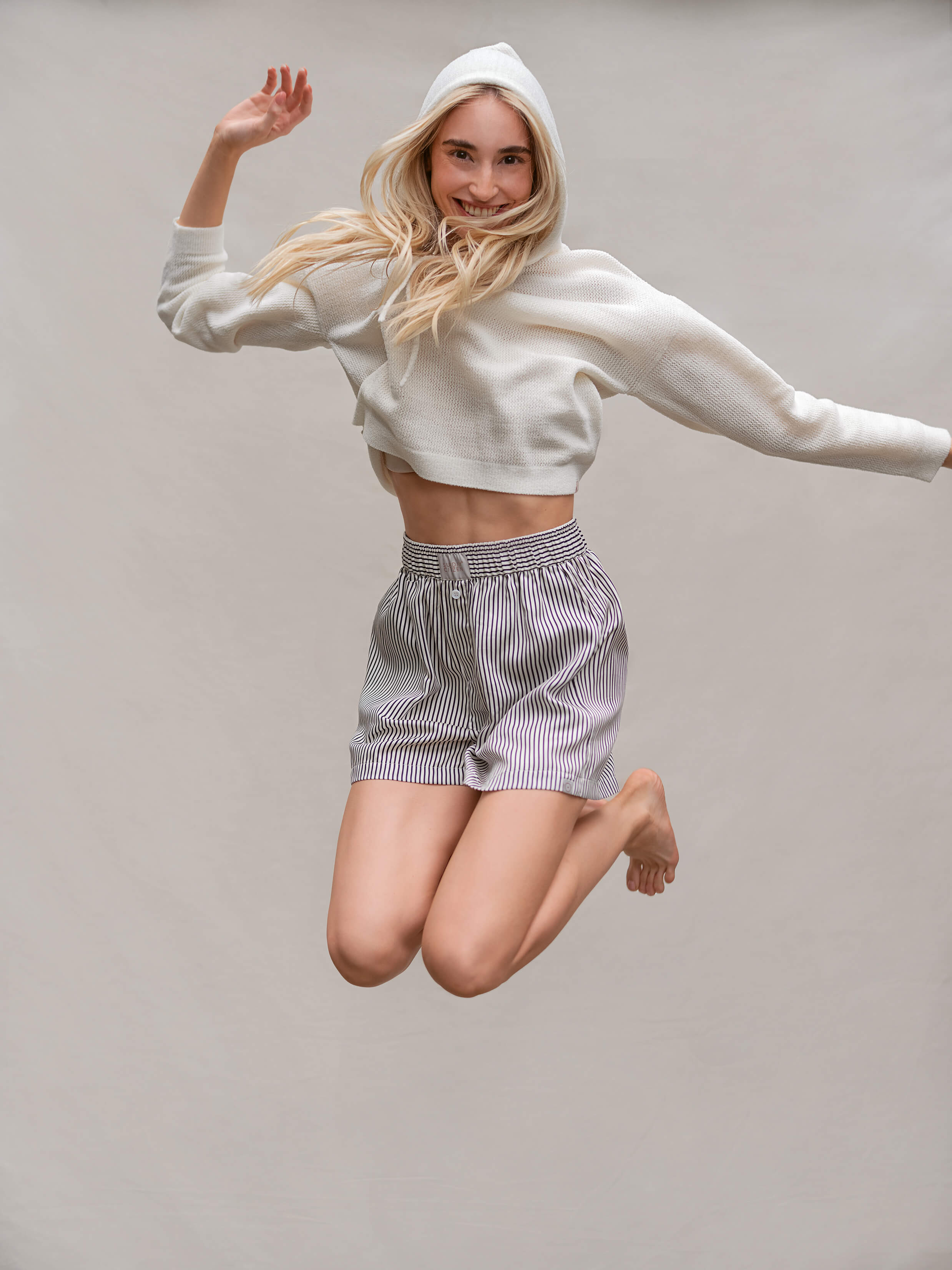 Silky Lyocell Striped Boxer Shorts