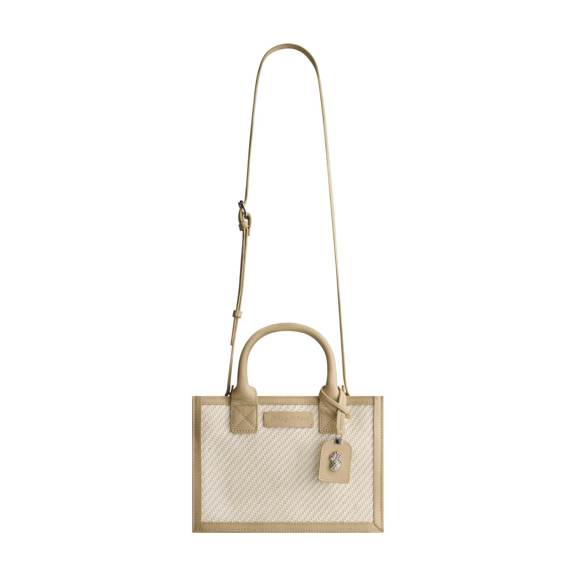 Tommy Bahama Soft Woven Modern Tote, Tan/white