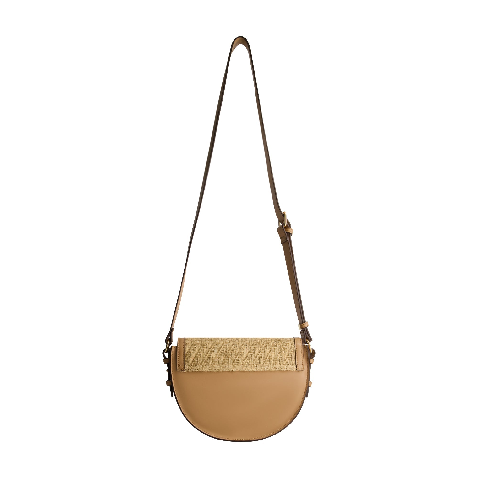 Tommy Bahama Raffia/PU Crossbody Flap Bag, Tan