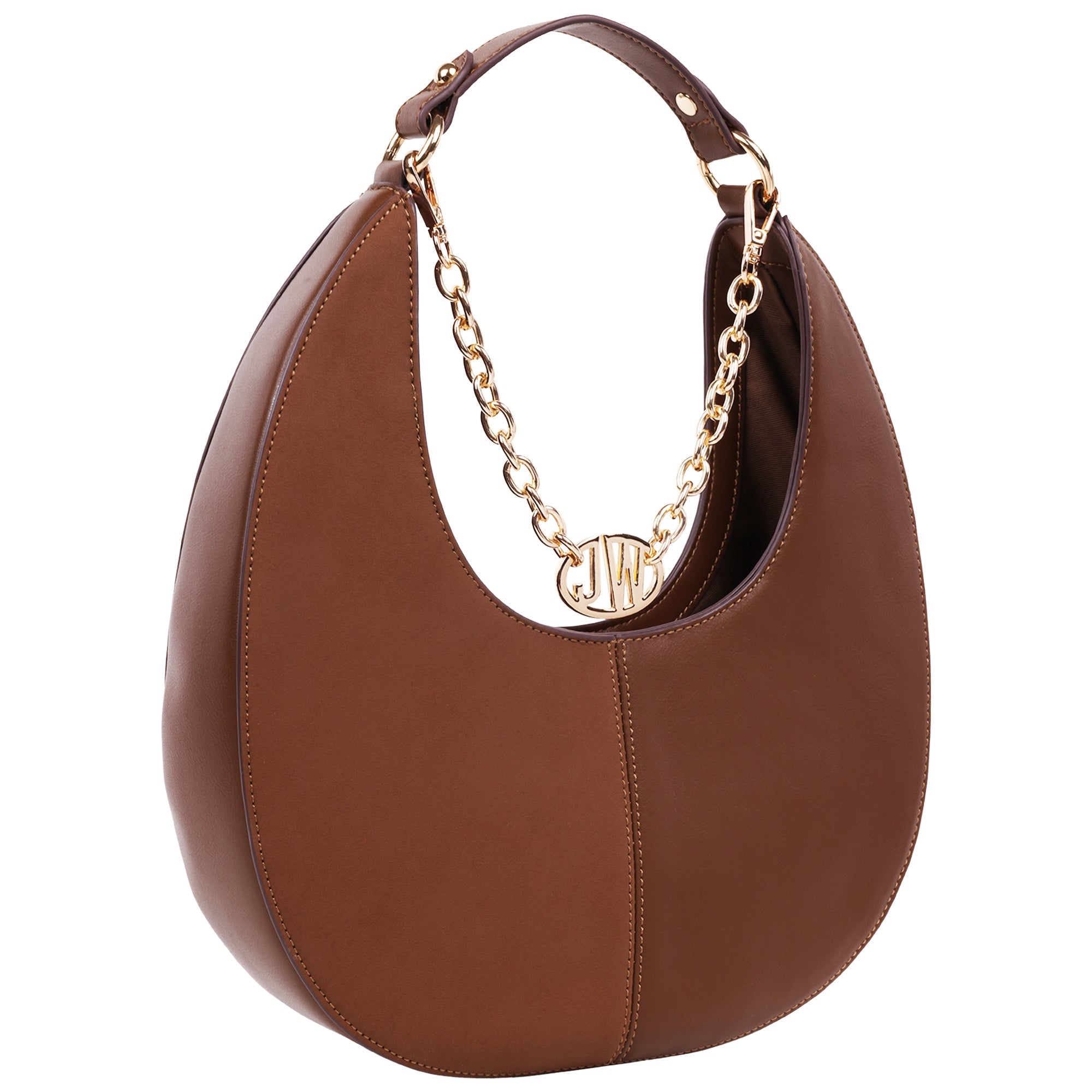 Jason Wu Smooth & Suede Shoulder Bag With Chain Logo Detail